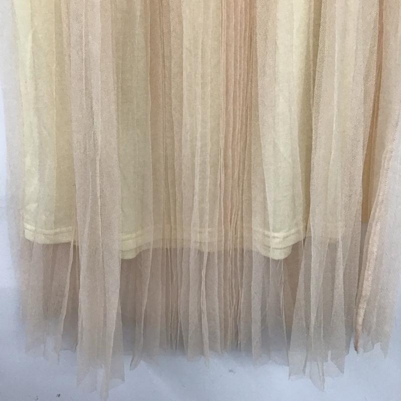 ローフ loaf スカート ロングスカート 593010-875s チュールレイヤードスカート ロングスカート 無地 ベージュ / ベージュ /  レディース USED 古着 中古 10135096