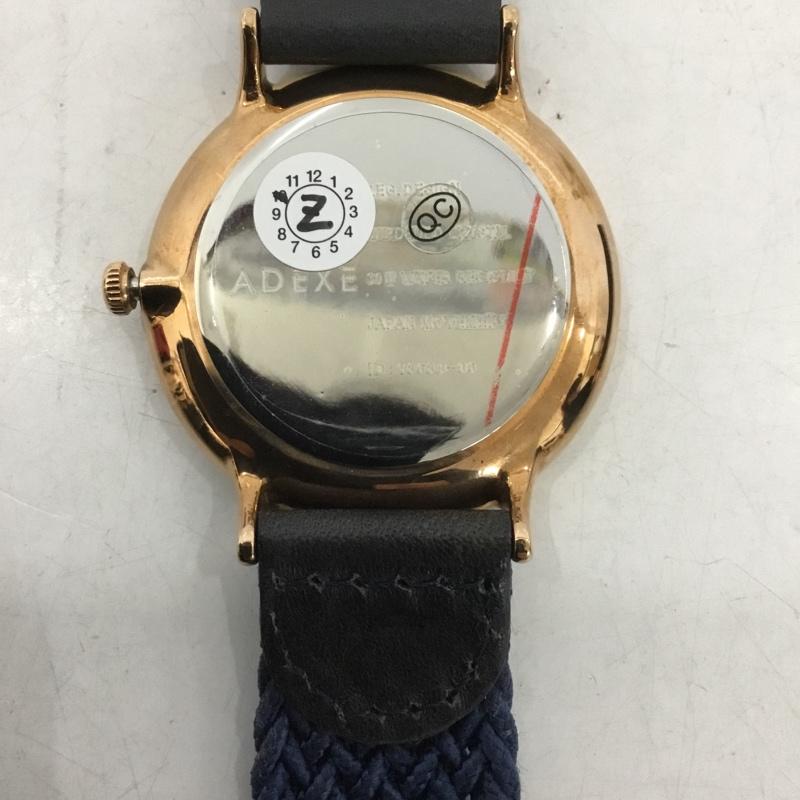 アデクス ADEXE 腕時計 アナログ（クォーツ式） 1868B-06 箱有 ロゴ、文字 紺 / ネイビー /  メンズ USED 古着 中古 10135142