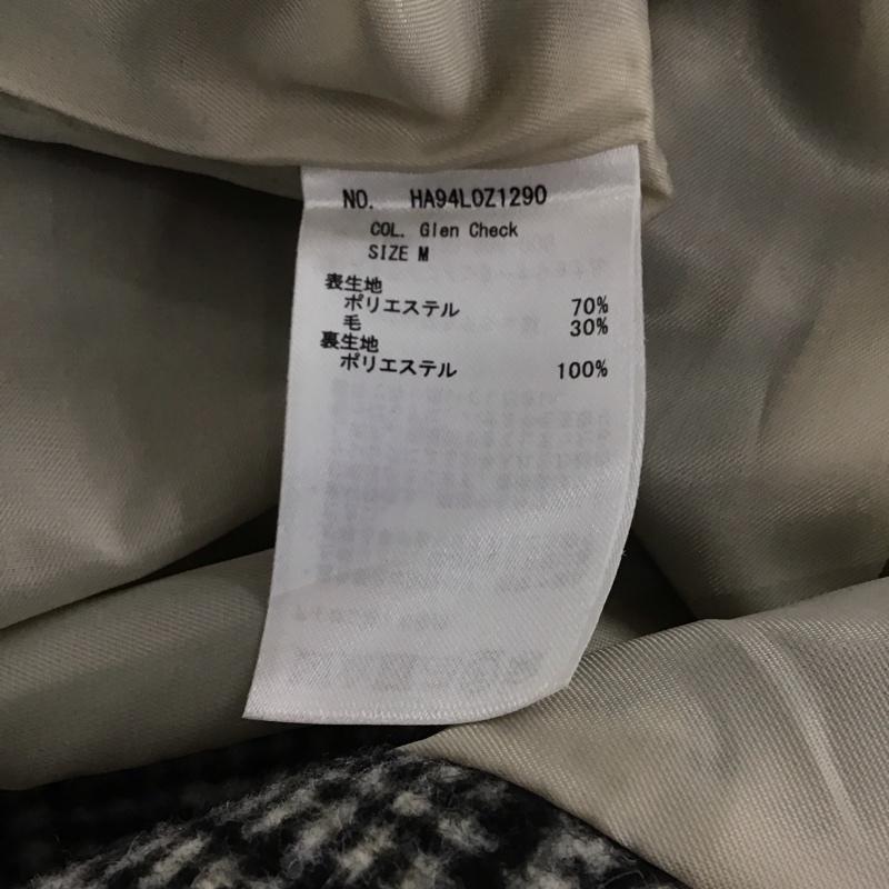 アメリカンホリック AMERICAN HOLIC ジャケット、上着 ジャケット、ブレザー ha94l0z1290 チェック柄ノーカラーコート アウター M チェック 白 / ホワイト / X 黒 / ブラック /  レディース USED 古着 中古 10135193