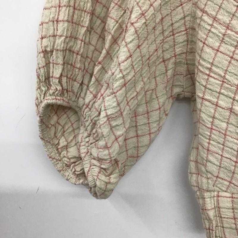 ザラ ZARA カットソー 半袖 半袖カットソー ショート丈 Vネック M チェック マルチカラー / マルチカラー /  レディース USED 古着 中古 10135253