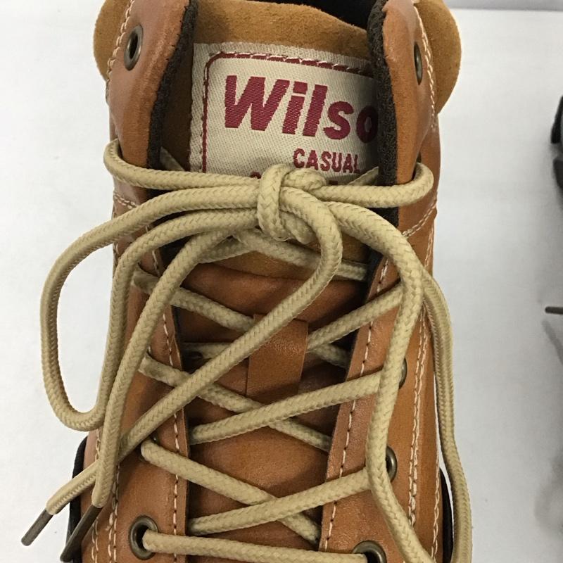 ウィルソン wilson カジュアルシューズ カジュアルシューズ 防水機能 25.0cm 無地 キャメル / キャメル /  メンズ USED 古着 中古 10135316