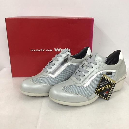 マドラスウォーク madras Walk カジュアルシューズ カジュアルシューズ MWL1009 GORE-TEX レースアップヒールスニーカー 24.5cm 無地 白 / ホワイト / X 灰 / グレー / X 銀 / シルバー /  レディース USED 古着 中古 10135383