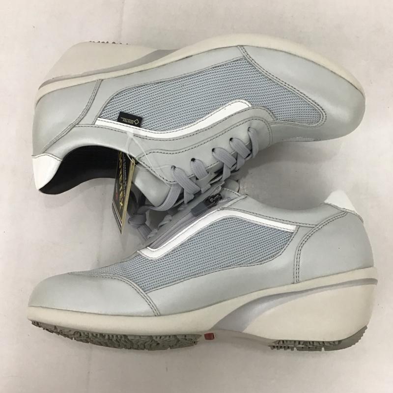 マドラスウォーク madras Walk カジュアルシューズ カジュアルシューズ MWL1009 GORE-TEX レースアップヒールスニーカー 24.5cm 無地 白 / ホワイト / X 灰 / グレー / X 銀 / シルバー /  レディース USED 古着 中古 10135383