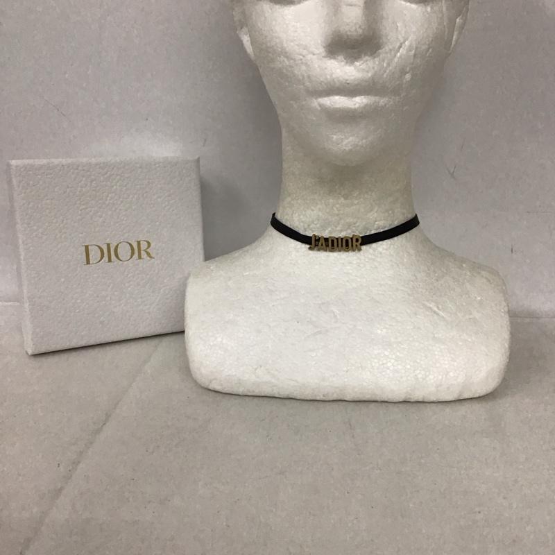 ディオール DIOR ファッション小物 ファッション小物 J A DIOR チョーカー ロゴ、文字 黒 / ブラック / X 金 / ゴールド /  レディース USED 古着 中古 10135384