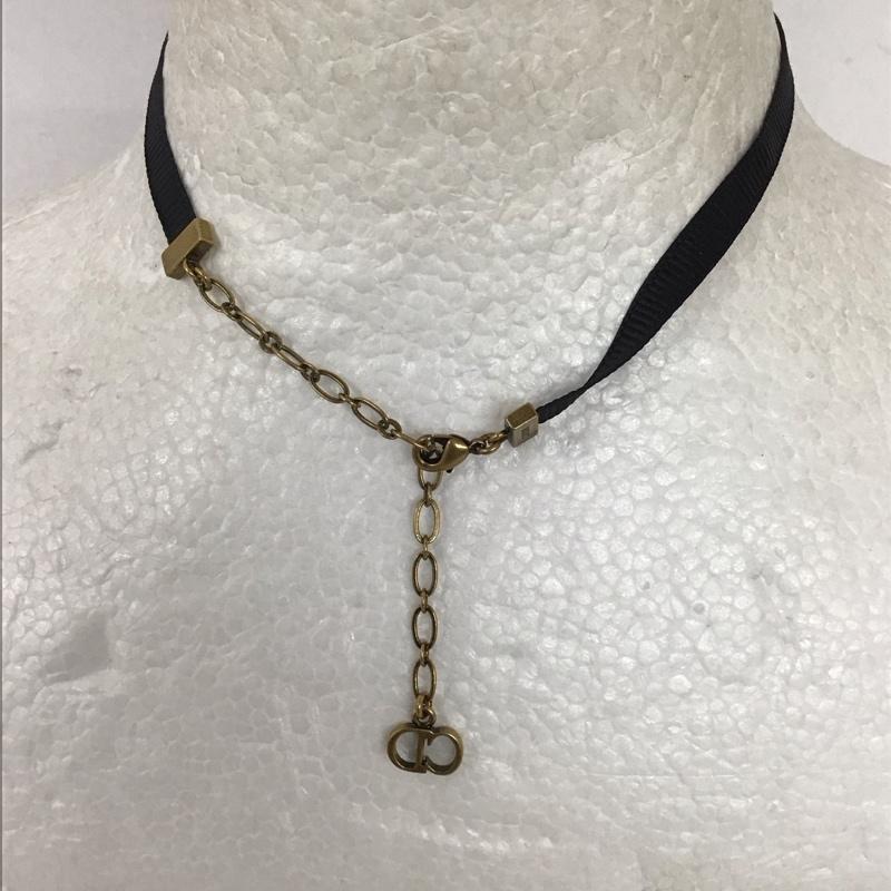 ディオール DIOR ファッション小物 ファッション小物 J A DIOR チョーカー ロゴ、文字 黒 / ブラック / X 金 / ゴールド /  レディース USED 古着 中古 10135384