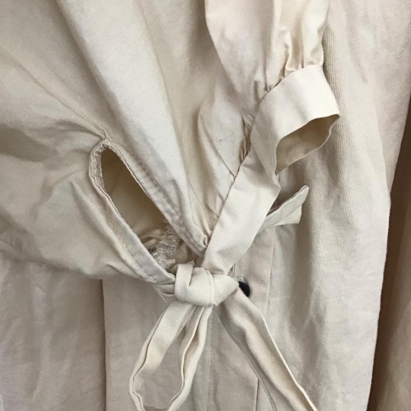 ザラ ZARA ワンピース ロングスカート 長袖シャツロングワンピース 前開 フレアスカート M 無地 ベージュ / ベージュ /  レディース USED 古着 中古 10135415