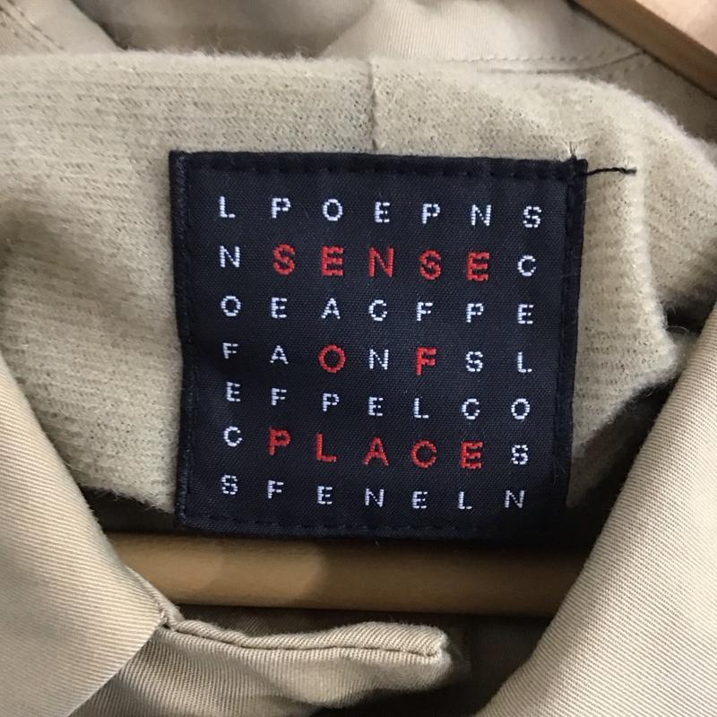 センスオブプレイス SENSEOFPLACE コート コート一般 ロングコート カラージャケット アウター L 無地 ベージュ / ベージュ /  メンズ USED 古着 中古 10135486