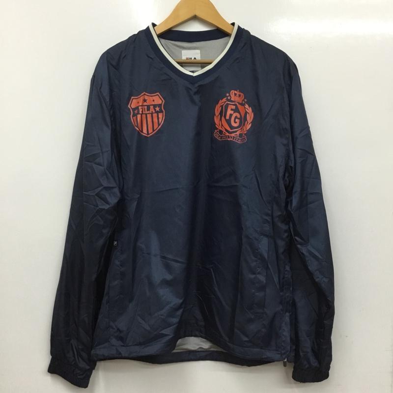 フィラ FILA ジャケット、上着 ジャンパー、ブルゾン LL ロゴ、文字 X プリント 紺 / ネイビー /  メンズ USED 古着 中古 10135509