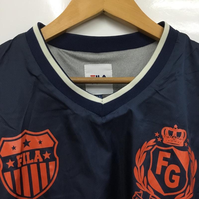 フィラ FILA ジャケット、上着 ジャンパー、ブルゾン LL ロゴ、文字 X プリント 紺 / ネイビー /  メンズ USED 古着 中古 10135509