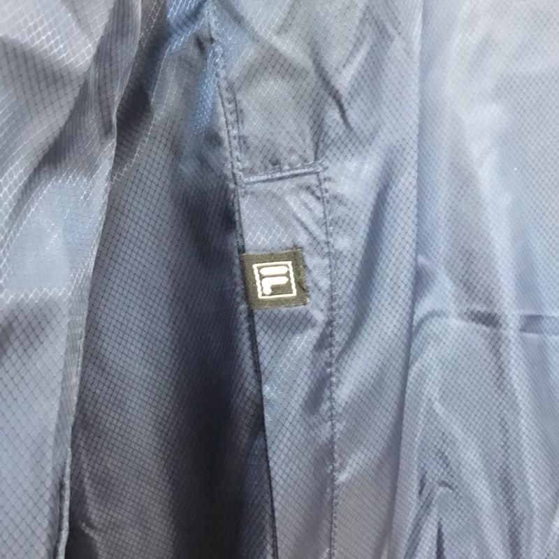 フィラ FILA ジャケット、上着 ジャンパー、ブルゾン LL ロゴ、文字 X プリント 紺 / ネイビー /  メンズ USED 古着 中古 10135509