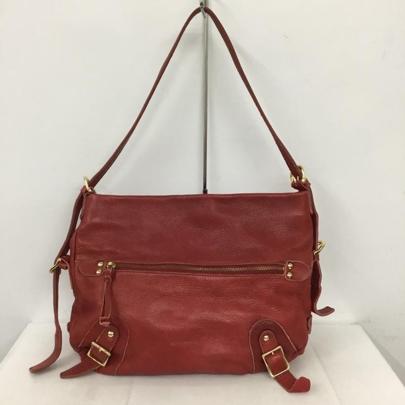 ジェイプレス J.PRESS トートバッグ トートバッグ レザーバッグ 牛革 無地 赤 / レッド /  レディース USED 古着 中古 10135526