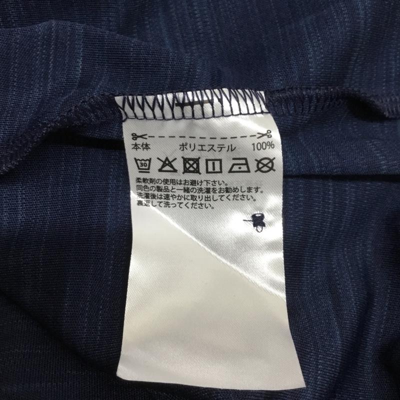 アディダス adidas ポロシャツ 長袖 EH3641 ゴルフウェア タグ付き L ロゴ、文字 紺 / ネイビー /  メンズ USED 古着 中古 10135532