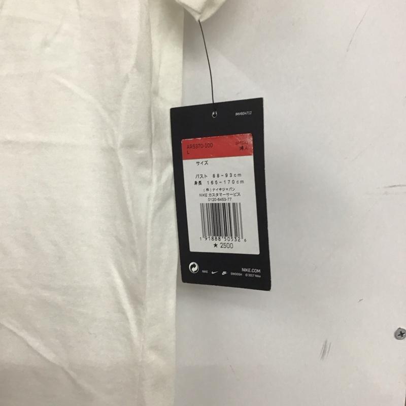 ナイキ NIKE Tシャツ 半袖 AR5370-100 Vネック スポーツウェア タグ付き L ロゴ、文字 白 / ホワイト /  レディース USED 古着 中古 10135569
