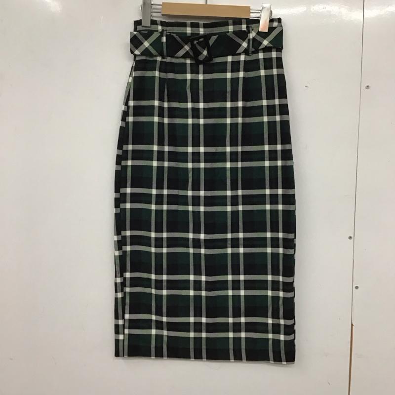 ザラティーアールエフ ZARA TRF スカート ロングスカート ロングスカート タイトスカート バックスリット チェック S チェック マルチカラー / マルチカラー /  レディース USED 古着 中古 10135581