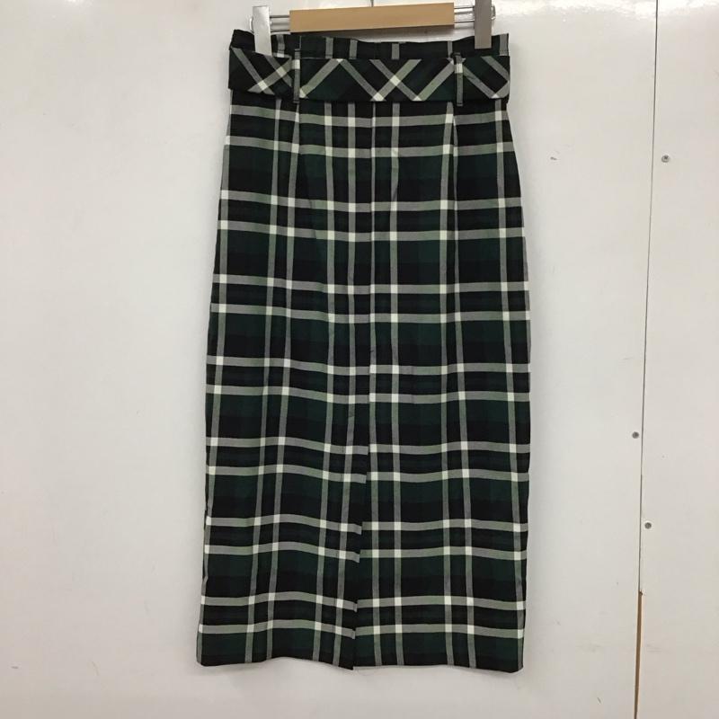 ザラティーアールエフ ZARA TRF スカート ロングスカート ロングスカート タイトスカート バックスリット チェック S チェック マルチカラー / マルチカラー /  レディース USED 古着 中古 10135581