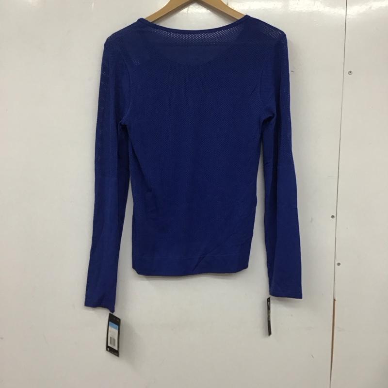 ナイキ NIKE Tシャツ 長袖 AT0783-438 DRI-FIT スポーツウェア メッシュ タグ付き M ワンポイント 青 / ブルー /  レディース USED 古着 中古 10135599
