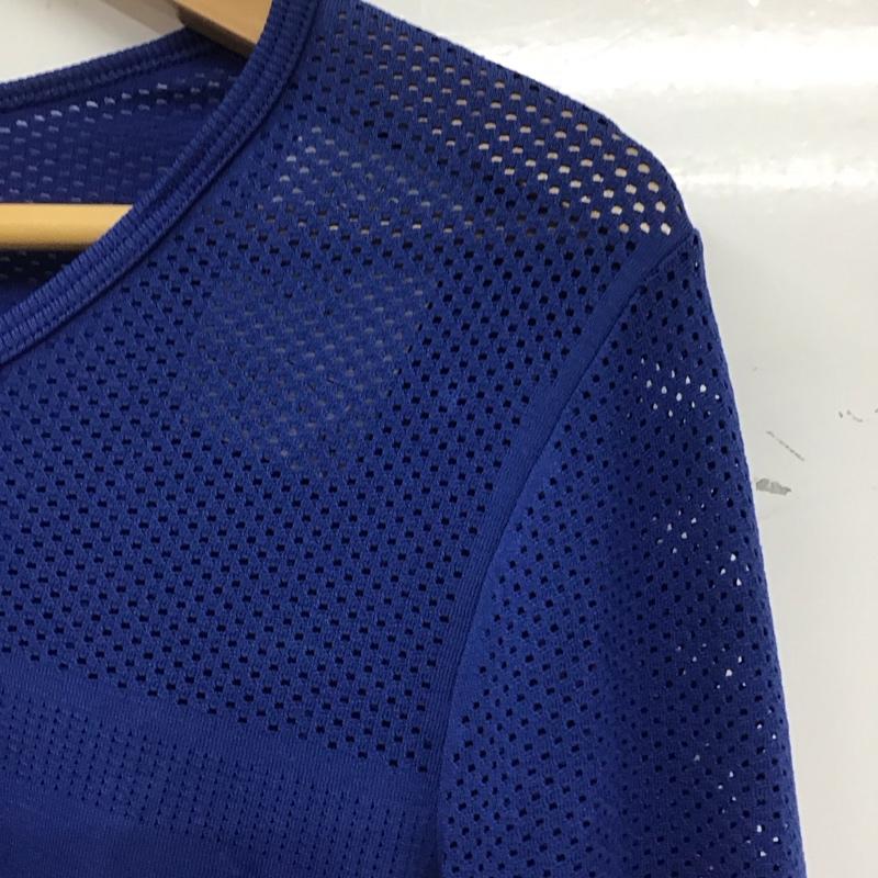 ナイキ NIKE Tシャツ 長袖 AT0783-438 DRI-FIT スポーツウェア メッシュ タグ付き M ワンポイント 青 / ブルー /  レディース USED 古着 中古 10135599