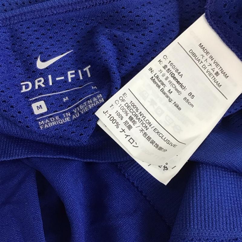 ナイキ NIKE Tシャツ 長袖 AT0783-438 DRI-FIT スポーツウェア メッシュ タグ付き M ワンポイント 青 / ブルー /  レディース USED 古着 中古 10135599