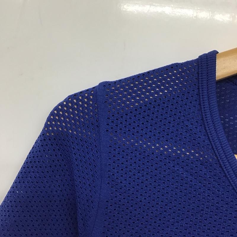 ナイキ NIKE Tシャツ 半袖 AT0579-438 DRI-FIT メッシュ タグ付き S ワンポイント 青 / ブルー /  レディース USED 古着 中古 10135607
