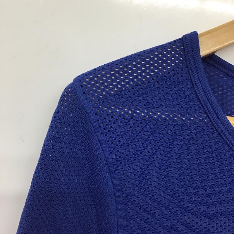 ナイキ NIKE Tシャツ 半袖 AT0579-438 DRI-FIT メッシュ タグ付き L ワンポイント 青 / ブルー /  レディース USED 古着 中古 10135608