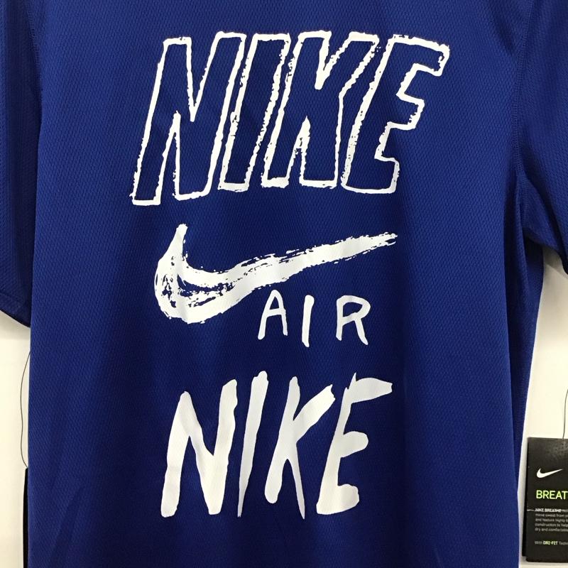 ナイキ NIKE Tシャツ 半袖 AJ7585-438 ブリーズ ラン GX タグ付き L ロゴ、文字 青 / ブルー /  メンズ USED 古着 中古 10135620