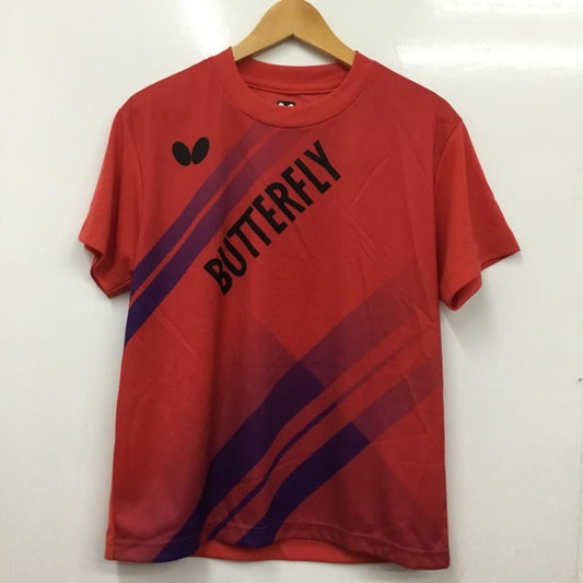 バタフライ BUTTERFLY Tシャツ 半袖 45490-006-0-106 LASNEL T-SHIRT 卓球ウェア スポーツウェア タグ付き S ロゴ、文字 赤 / レッド /  メンズ USED 古着 中古 10135657