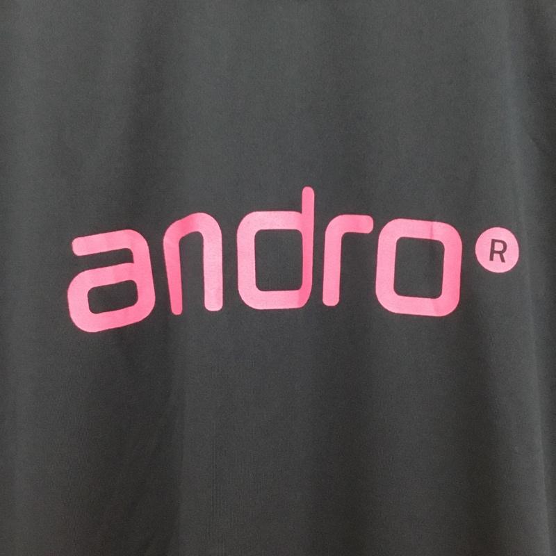 アンドロ andro Tシャツ 半袖 30570318 ナパT タグ付き 卓球ウェア スポーツウェア L ロゴ、文字 紺 / ネイビー / X 桃 / ピンク /  レディース USED 古着 中古 10135662
