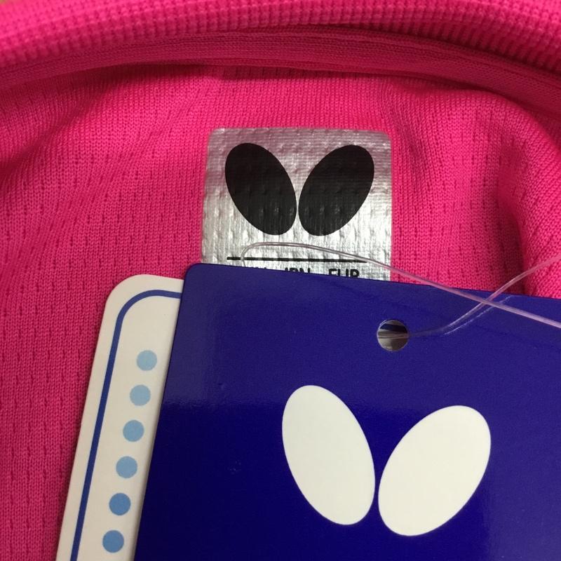 バタフライ BUTTERFLY Tシャツ 半袖 45230-016-0-105 卓球ウェア スポーツウェア タグ付き ウィンロゴ M ワンポイント 桃 / ピンク /  メンズ USED 古着 中古 10135664