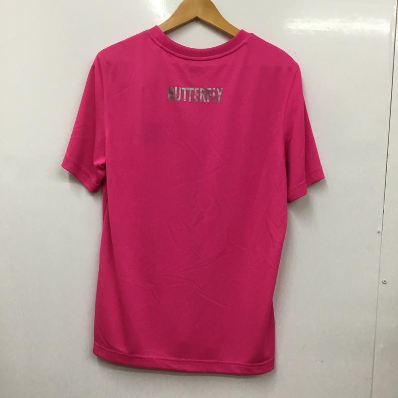 バタフライ BUTTERFLY Tシャツ 半袖 45230-016-0-105 卓球ウェア スポーツウェア タグ付き ウィンロゴ S ワンポイント 桃 / ピンク /  メンズ USED 古着 中古 10135665