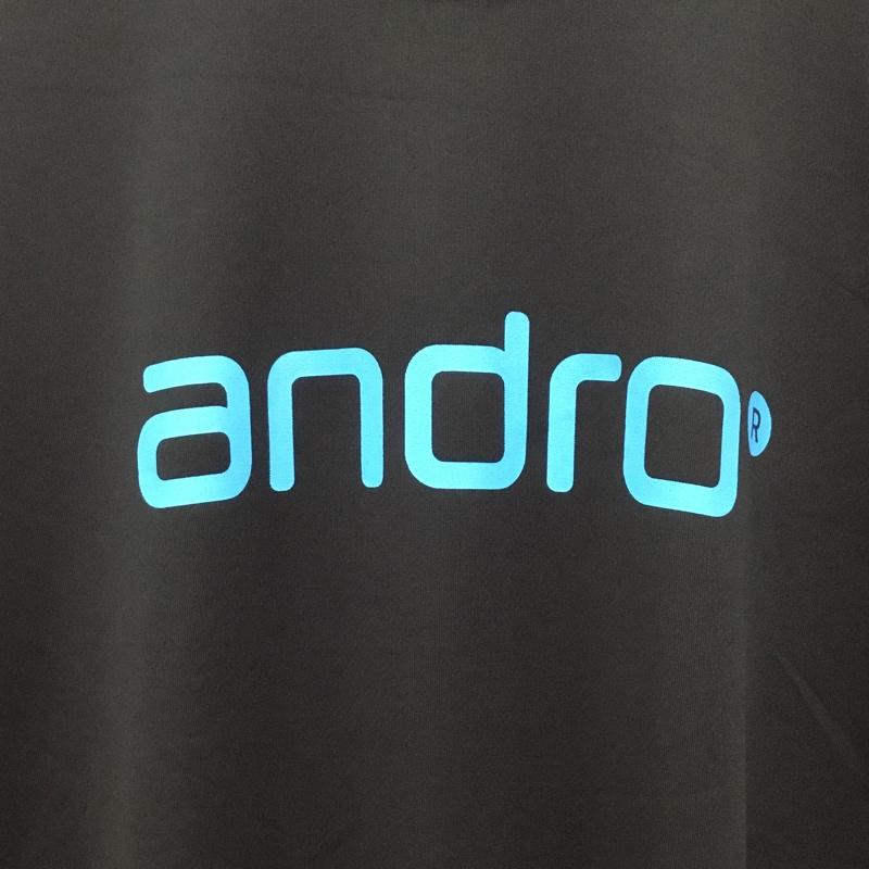 アンドロ andro Tシャツ 半袖 卓球ウェア スポーツウェア タグ付き S ロゴ、文字 黒 / ブラック /  メンズ USED 古着 中古 10135679