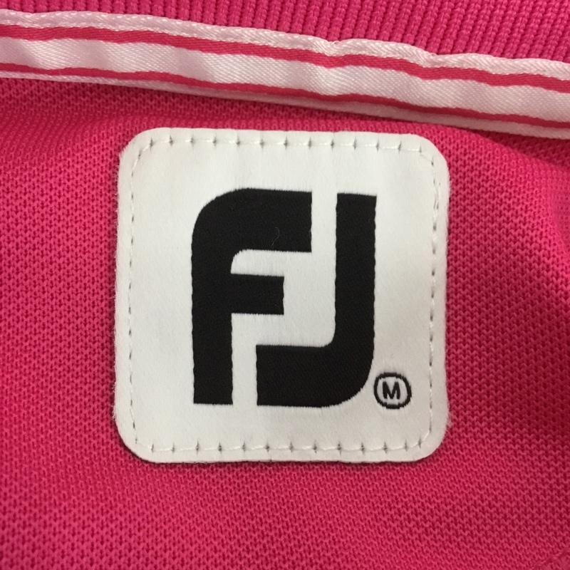 古着 USED ポロシャツ 半袖 FJW-F17-S01 FootJoy ゴルフウェア タグ付き M ロゴ、文字 桃 / ピンク /  レディース USED 古着 中古 10135696