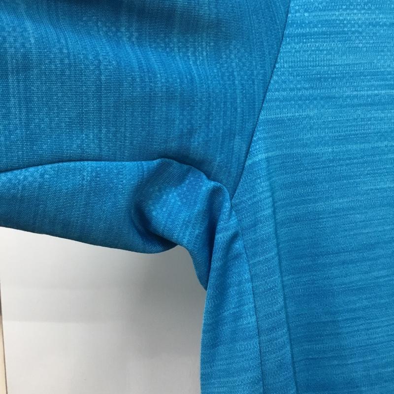 アディダス adidas ポロシャツ 長袖 EH3640 タグ付き L ロゴ、文字 水色 / ライトブルー /  メンズ USED 古着 中古 10135697
