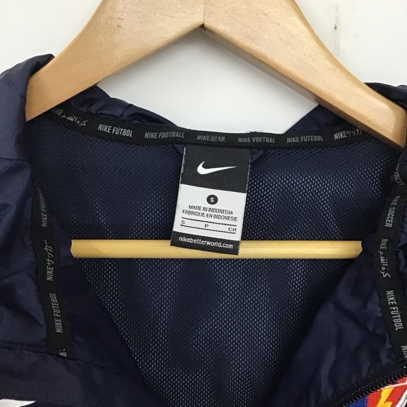 ナイキ NIKE ジャケット、上着 ジャケット、ブレザー ジップアップジャケット ナイロンジャケット ジップアップパーカー S ロゴ、文字 紺 / ネイビー /  メンズ USED 古着 中古 10135749