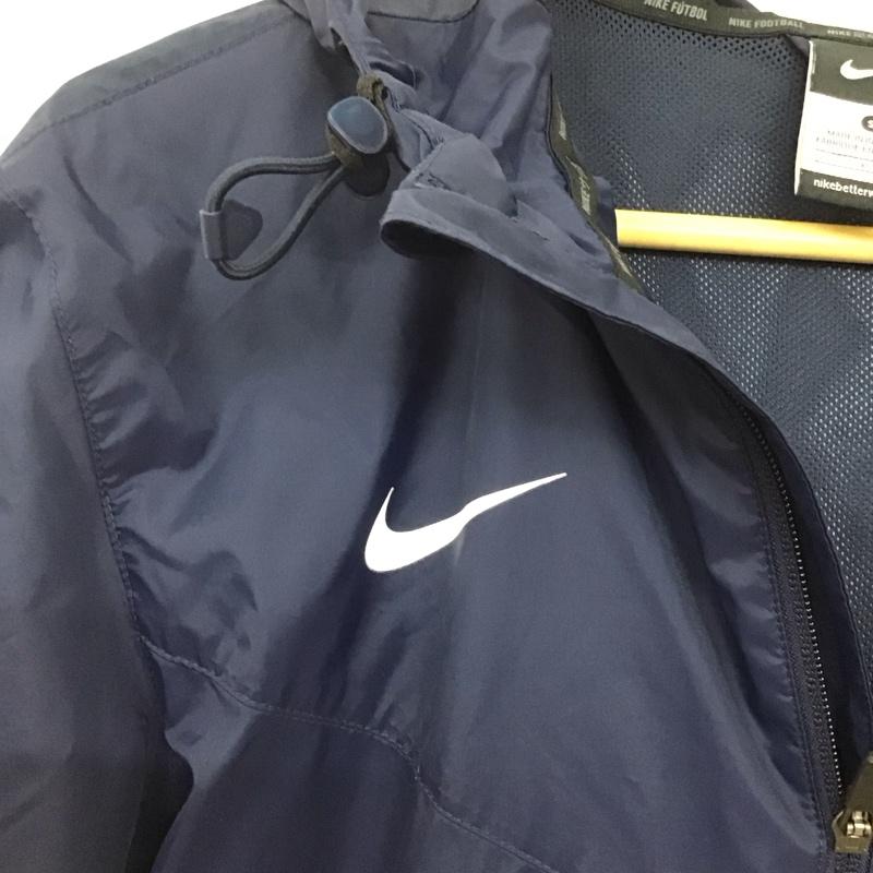ナイキ NIKE ジャケット、上着 ジャケット、ブレザー ジップアップジャケット ナイロンジャケット ジップアップパーカー S ロゴ、文字 紺 / ネイビー /  メンズ USED 古着 中古 10135749