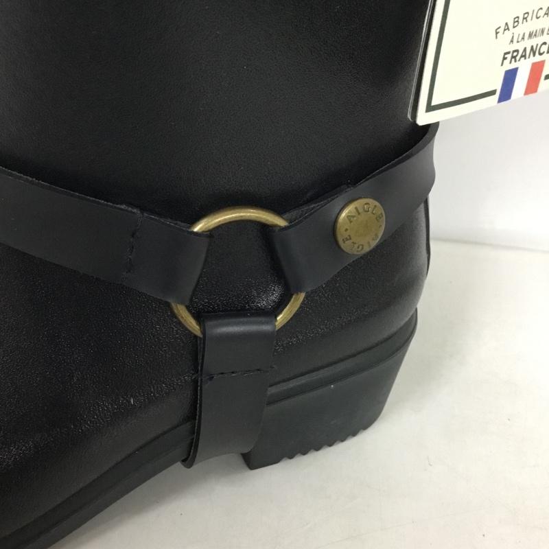 エーグル AIGLE 長靴、レインシューズ 長靴、レインシューズ ZZF8412 ミスジュリー ラバーブーツ 36 ロゴ、文字 紺 / ネイビー /  レディース USED 古着 中古 10135756