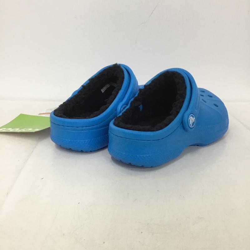 クロックス crocs シューズ シューズ 16245-49S 18.5cm サンダル 18.5cm ロゴ、文字 青 / ブルー /  ボーイズ USED 古着 中古 10135785