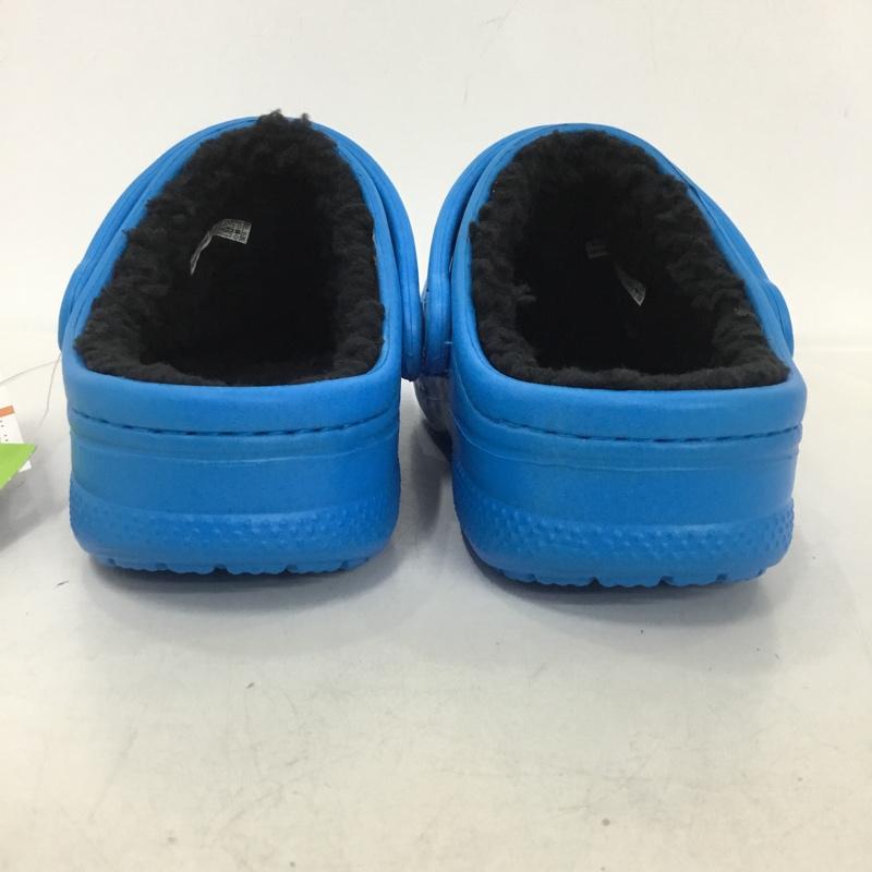 クロックス crocs シューズ シューズ 16245-49S 18.5cm サンダル 18.5cm ロゴ、文字 青 / ブルー /  ボーイズ USED 古着 中古 10135785