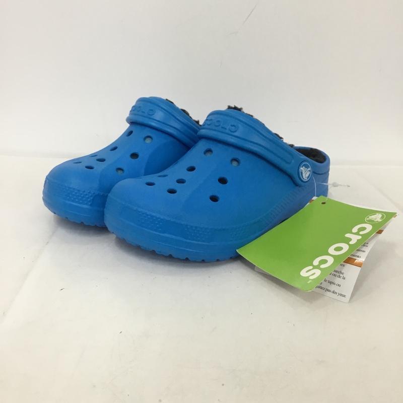 クロックス crocs シューズ シューズ 16245-49S 18.5cm ralen lined clog キッズ 18.5cm ロゴ、文字 青 / ブルー /  ボーイズ USED 古着 中古 10135787