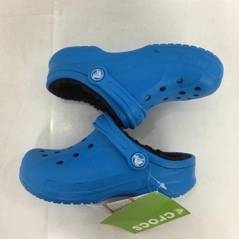 クロックス crocs シューズ シューズ 16245-49S 18.5cm ralen lined clog キッズ 18.5cm ロゴ、文字 青 / ブルー /  ボーイズ USED 古着 中古 10135787