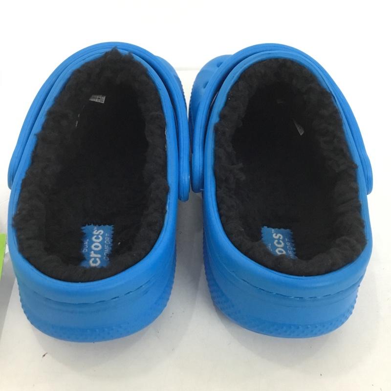 クロックス crocs シューズ シューズ 16245-49S 18.5cm ralen lined clog キッズ 18.5cm ロゴ、文字 青 / ブルー /  ボーイズ USED 古着 中古 10135787