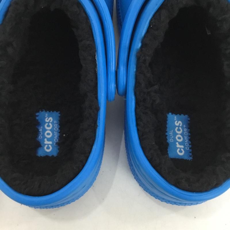 クロックス crocs シューズ シューズ 16245-49S 18.5cm ralen lined clog キッズ 18.5cm ロゴ、文字 青 / ブルー /  ボーイズ USED 古着 中古 10135787
