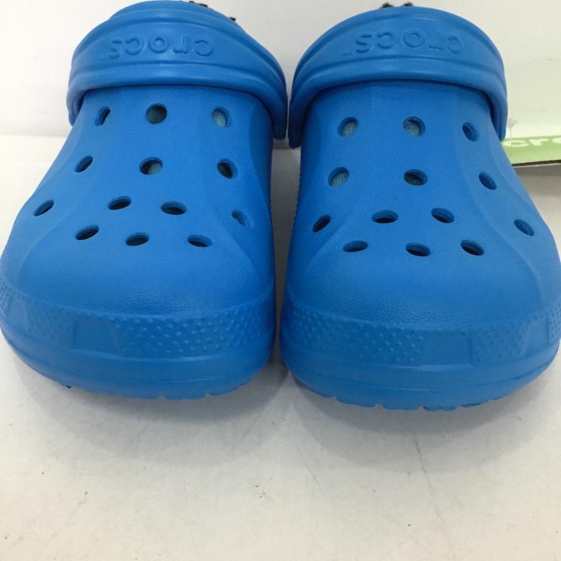 クロックス crocs シューズ シューズ 16245-49S 18.5cm ralen lined clog キッズ 18.5cm ロゴ、文字 青 / ブルー /  ボーイズ USED 古着 中古 10135788