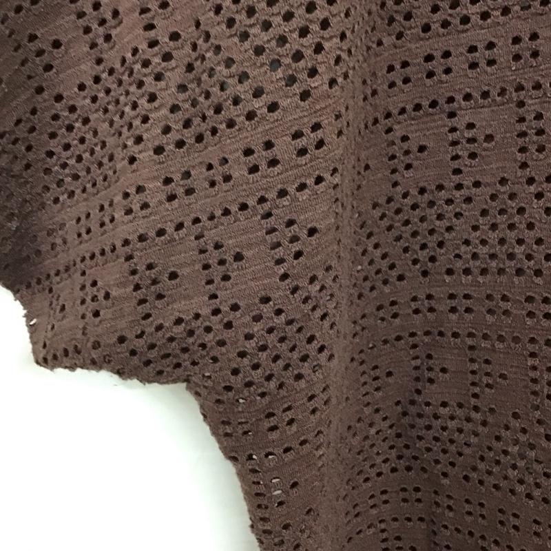 スタディオクリップ studio CLIP カットソー 半袖 半袖カットソー 総柄Tシャツ クルーネックカットソー L 総柄 茶 / ブラウン /  レディース USED 古着 中古 10135792