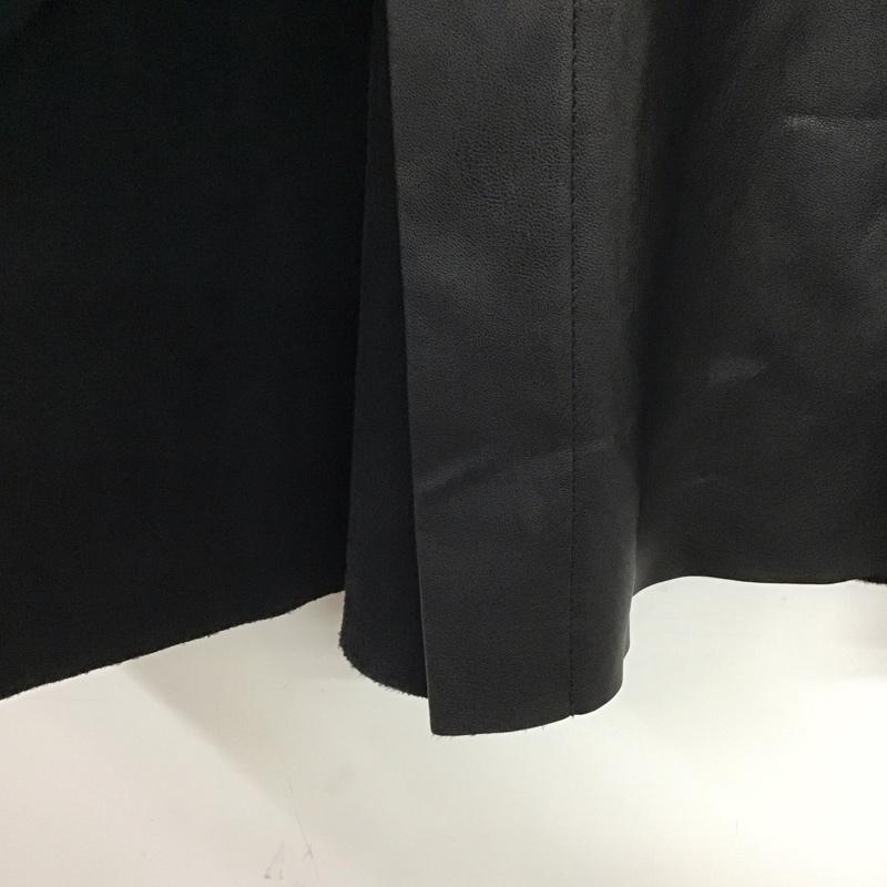ザラベーシック ZARA BASIC スカート ひざ丈スカート タイトスカート フレアスカート フェイクレザースカート XS 無地 黒 / ブラック /  レディース USED 古着 中古 10135803