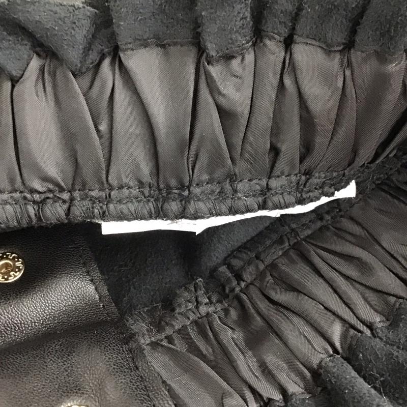 ザラベーシック ZARA BASIC スカート ひざ丈スカート タイトスカート フレアスカート フェイクレザースカート XS 無地 黒 / ブラック /  レディース USED 古着 中古 10135803