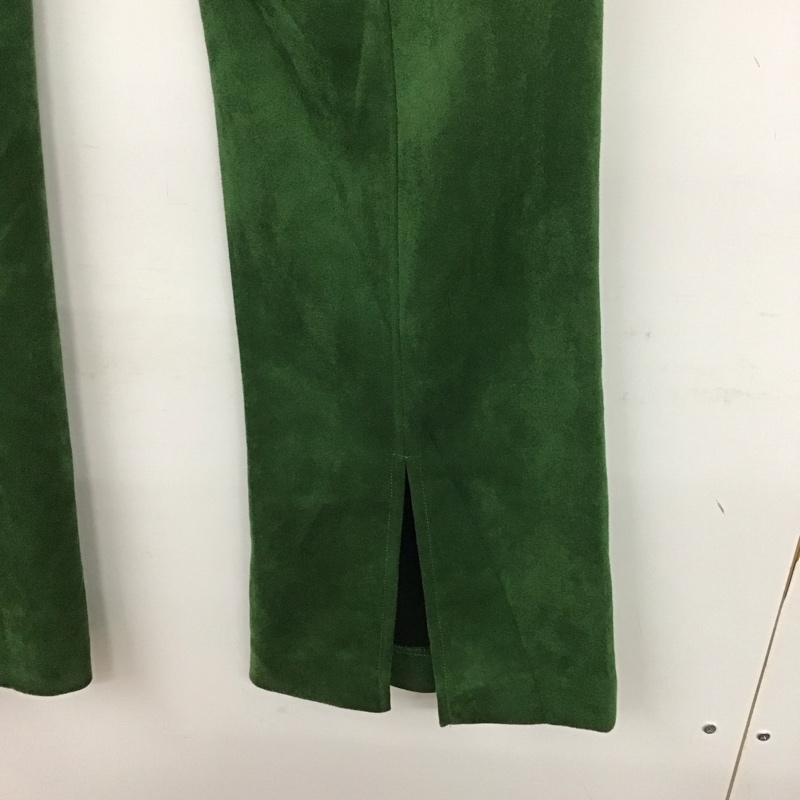 ジーナシス JEANASIS パンツ スラックス スリットフレアパンツ スリムパンツ ストレッチパンツ M 無地 緑 / グリーン /  レディース USED 古着 中古 10135805