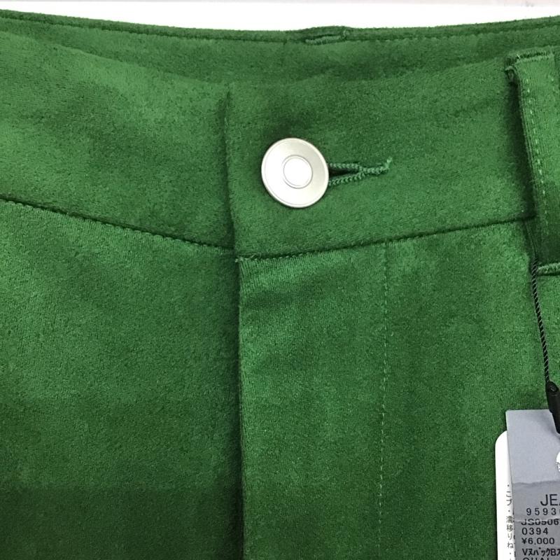 ジーナシス JEANASIS パンツ スラックス スリットフレアパンツ スリムパンツ ストレッチパンツ M 無地 緑 / グリーン /  レディース USED 古着 中古 10135805
