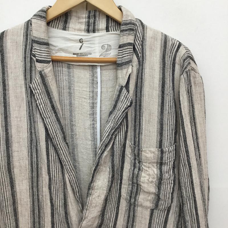 ＵＳフルギ US古着 ジャケット、上着 ジャケット、ブレザー Gurank グランク Lapel work JK 2 ストライプ ベージュ / ベージュ /  メンズ USED 古着 中古 10135821
