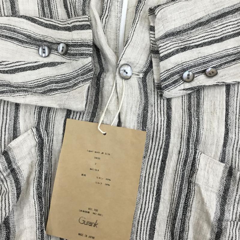 ＵＳフルギ US古着 ジャケット、上着 ジャケット、ブレザー Gurank グランク Lapel work JK 2 ストライプ ベージュ / ベージュ /  メンズ USED 古着 中古 10135821