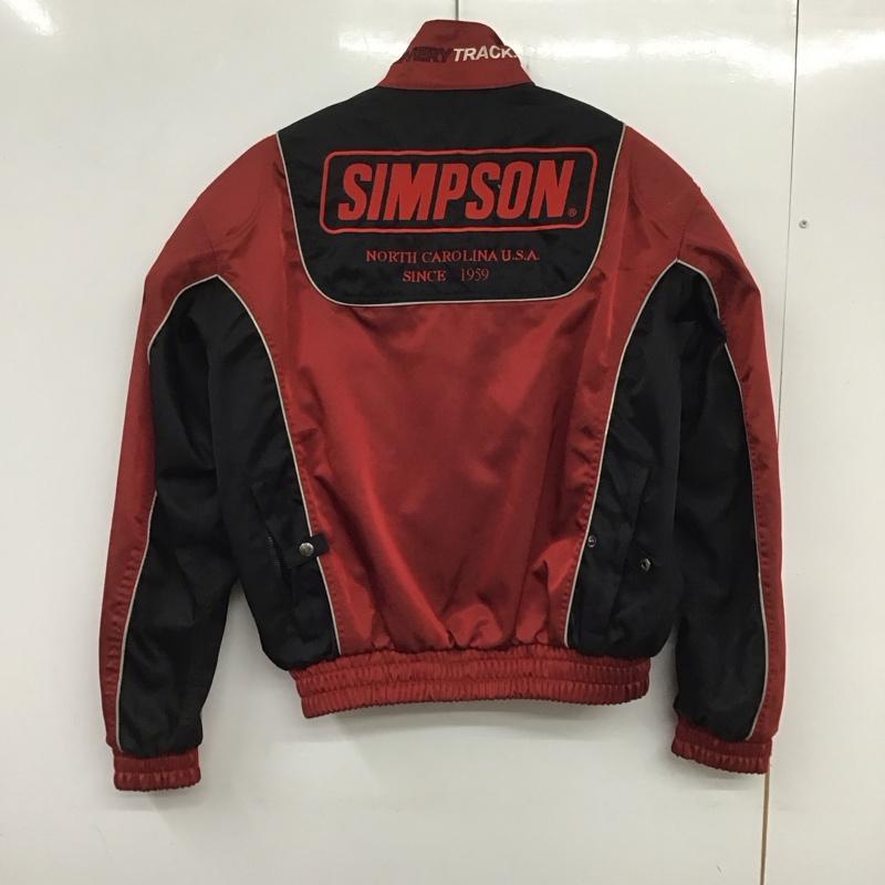 シンプソン SIMPSON ジャケット、上着 ジャケット、ブレザー ジップアップジャケット ナイロンジャケット アウター M ロゴ、文字 黒 / ブラック / X 赤 / レッド /  メンズ USED 古着 中古 10135829